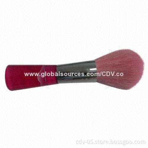 Makeup powder brush, made of acrylic handle and aluminum ferrule with great synthetic hair